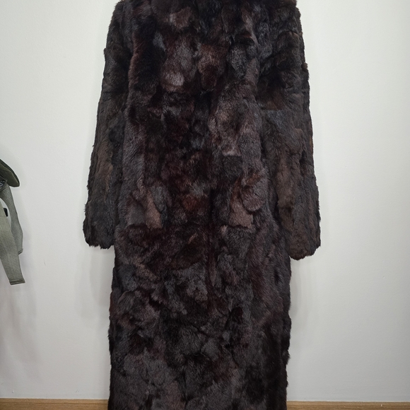 Vintage Genuine Rabbit Fur Mademoiselle Long Coat - Picture 2 of 9